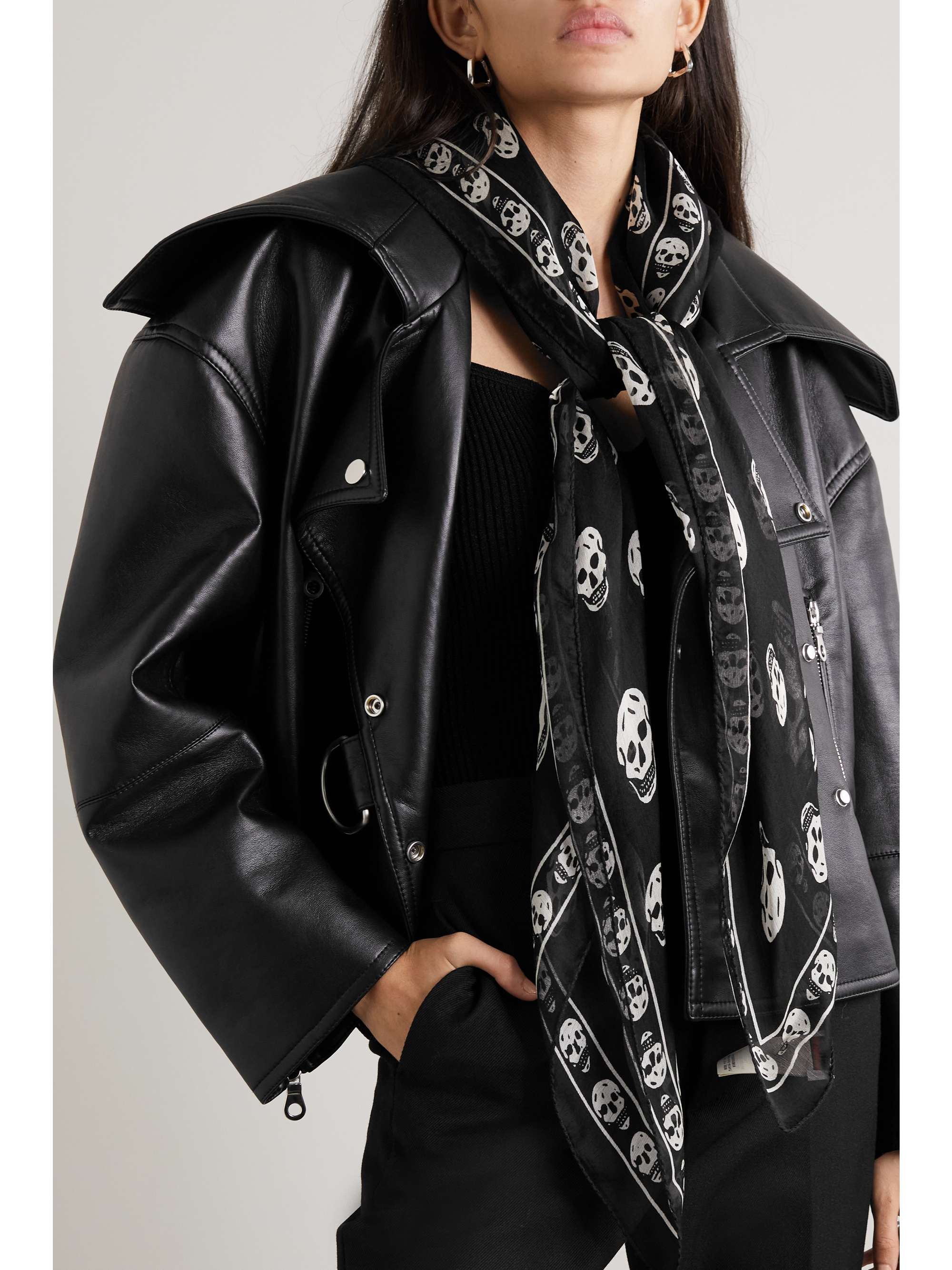 Alexander McQueen ストール スカーフ Alexander McQUEEN シルク100