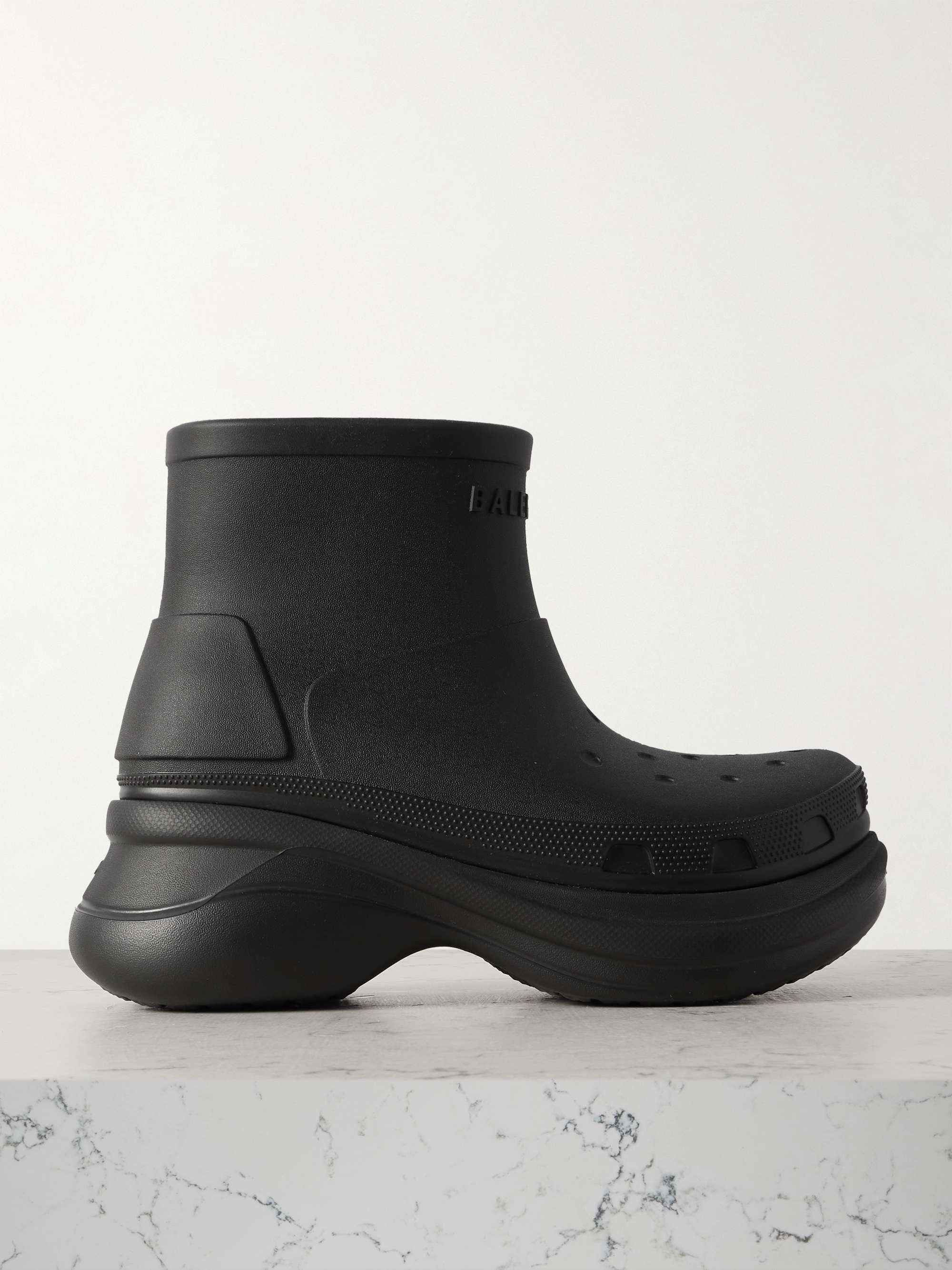BALENCIAGA + Crocs EVA rubber platform ankle boots | NET-A-PORTER