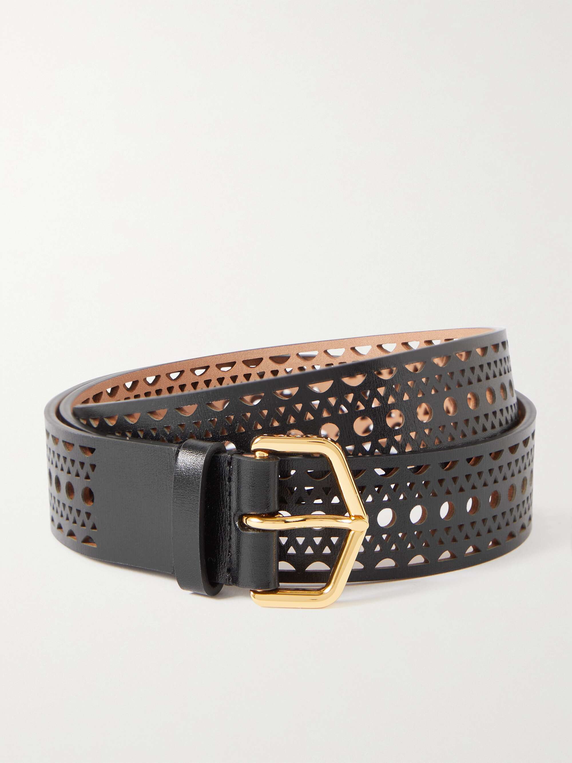 ALAÏA Laser-cut leather waist belt | NET-A-PORTER