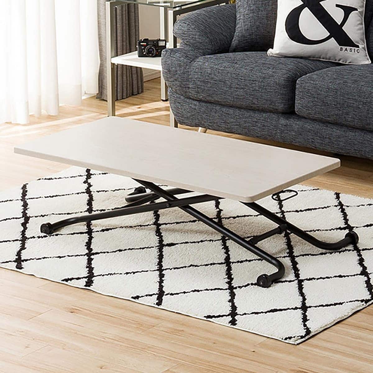 昇降センターテーブル(ライザN WW/BK) | ニトリネット【公式】 家具