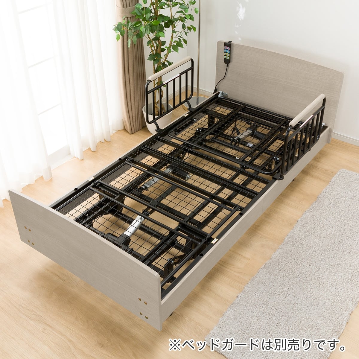 非課税】電動シングルベッドフレーム(ライズ3 3M-F GY) | ニトリネット