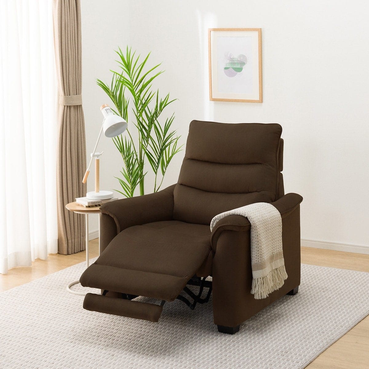 1人掛け電動リクライニングソファ 布張りタイプ(Nビリーバ3 マイクロF