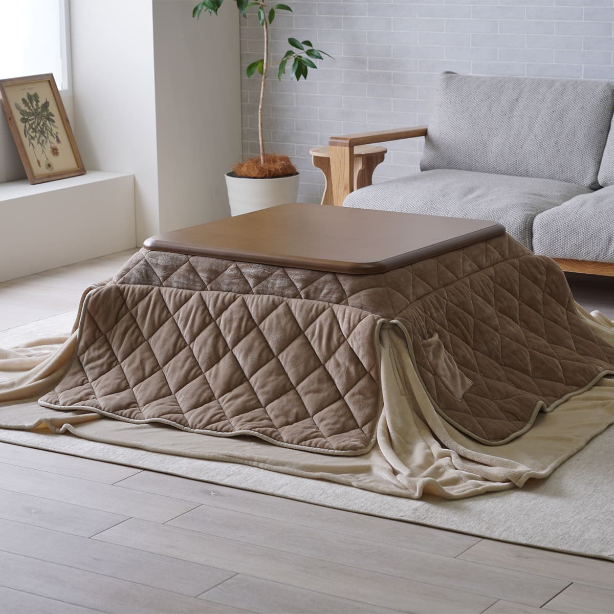 ハイ＆ロー兼用こたつ掛布団 ミルフィー 225×225cm | ニトリネット