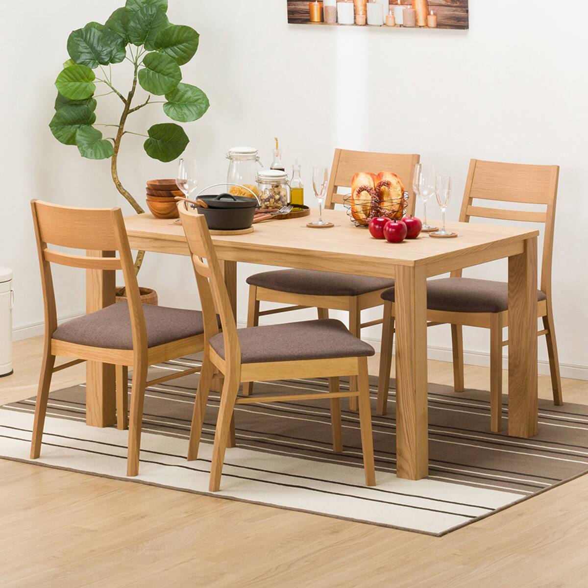 ダイニングチェア(コネクト 布座LBR/DBR) | ニトリネット【公式】 家具