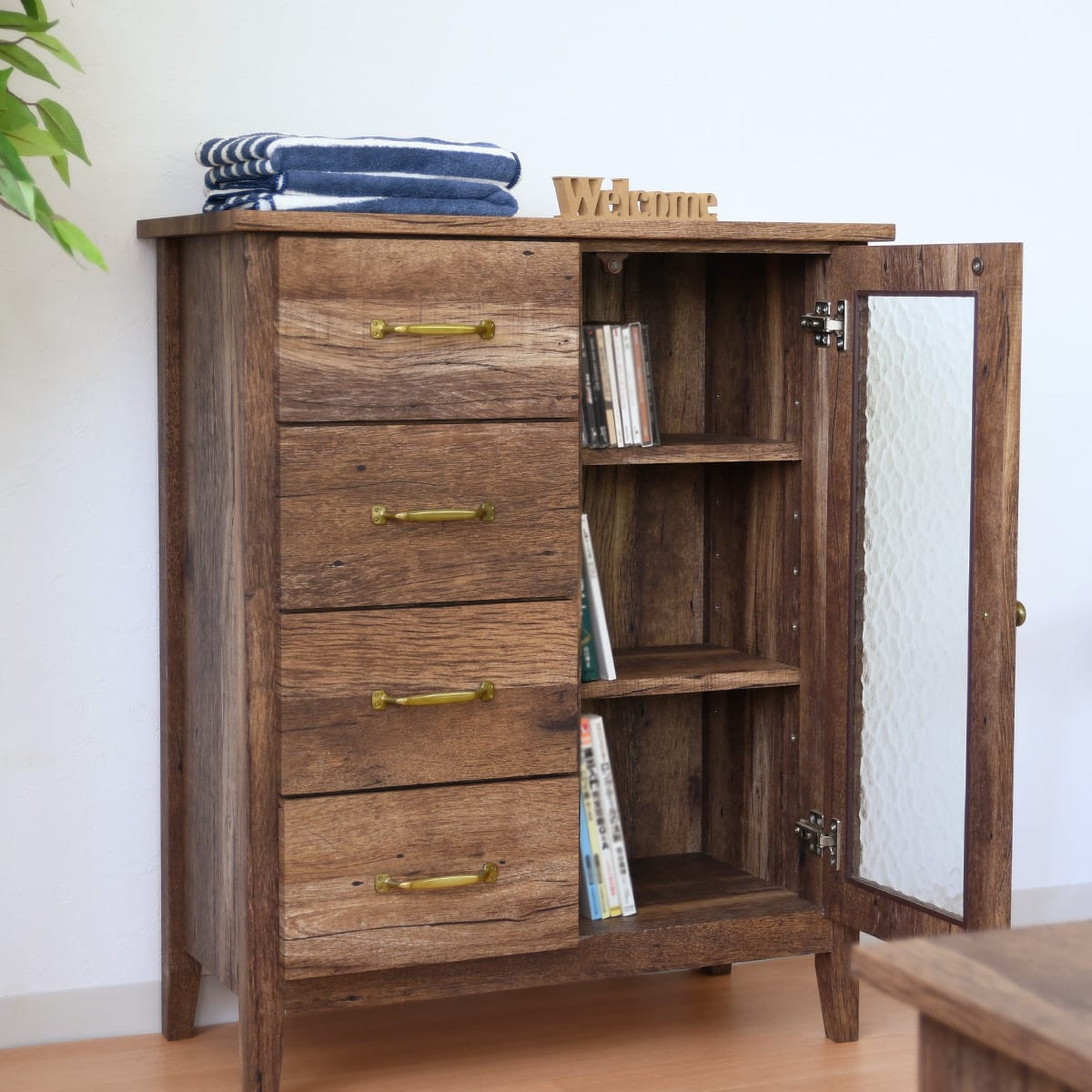 ヴィンテージ風キャビネット (幅70cm DBR) | ニトリネット【公式