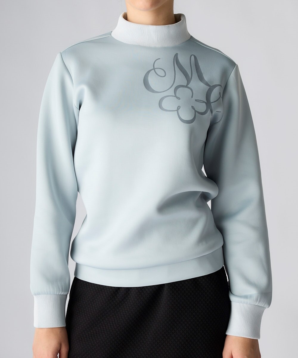 ダンボールニット長袖モックネックプルオーバー（marie claire sport