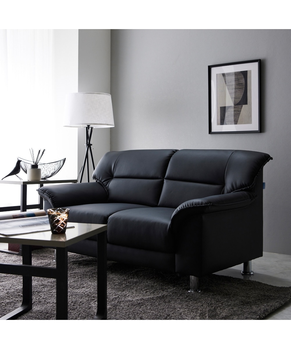 2人掛け]ソファ｜合皮 シンプルモダン スチール脚 通販【ニッセン】