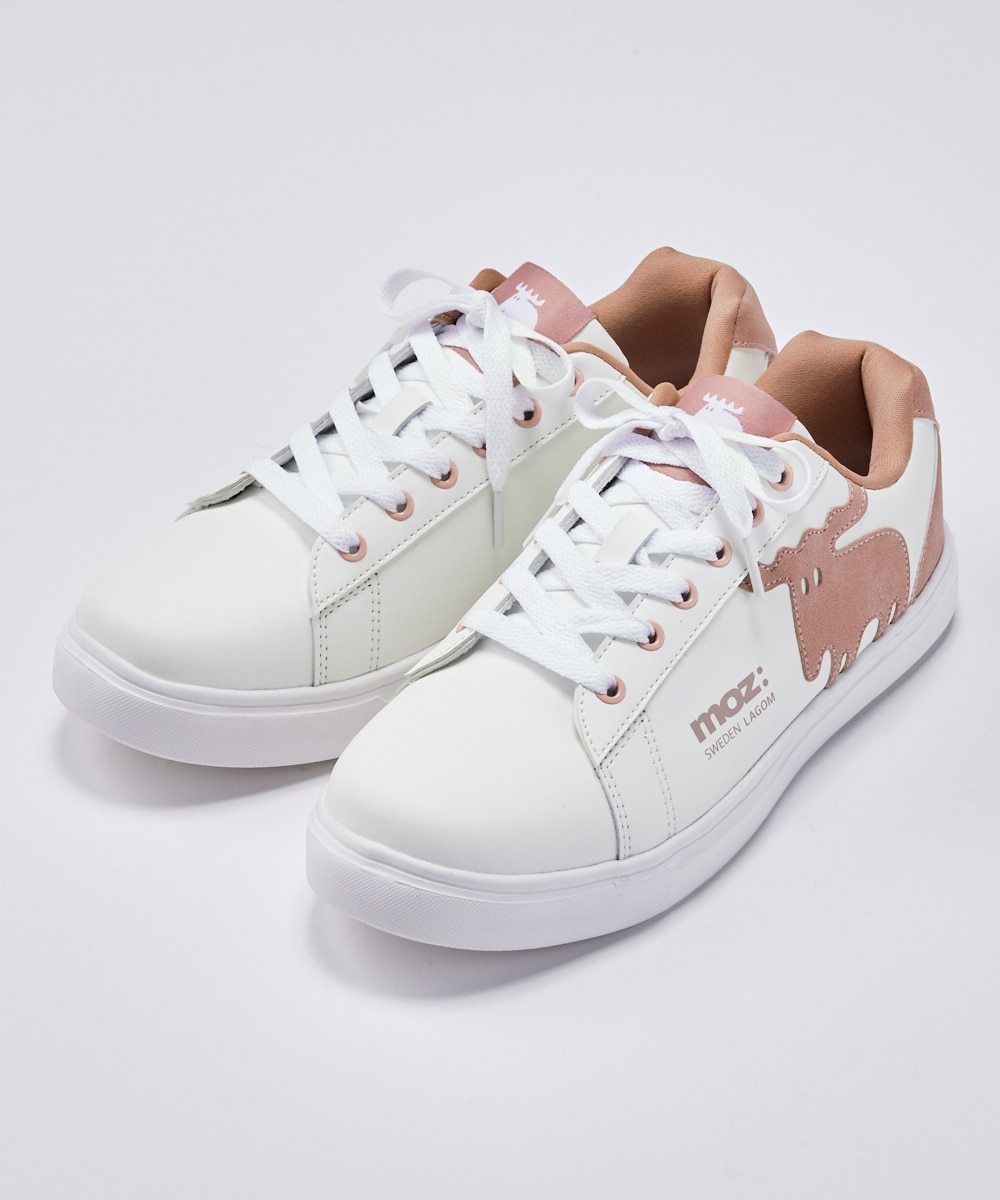 ゆったり幅広】moz（モズ）軽量ビッグロゴスニーカー（ワイズ4E