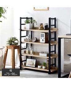 天然木壁掛けディスプレイラック 通販【ニッセン】