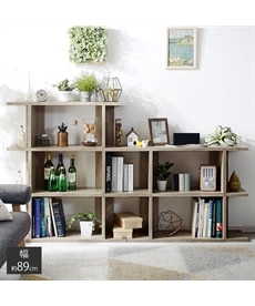 天然木壁掛けディスプレイラック 通販【ニッセン】