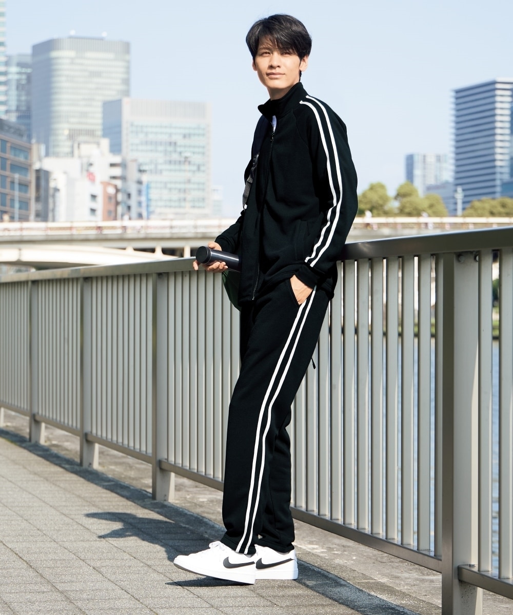 裏起毛ライン入あったか上下セット【大きいサイズ有】 通販【ニッセン】