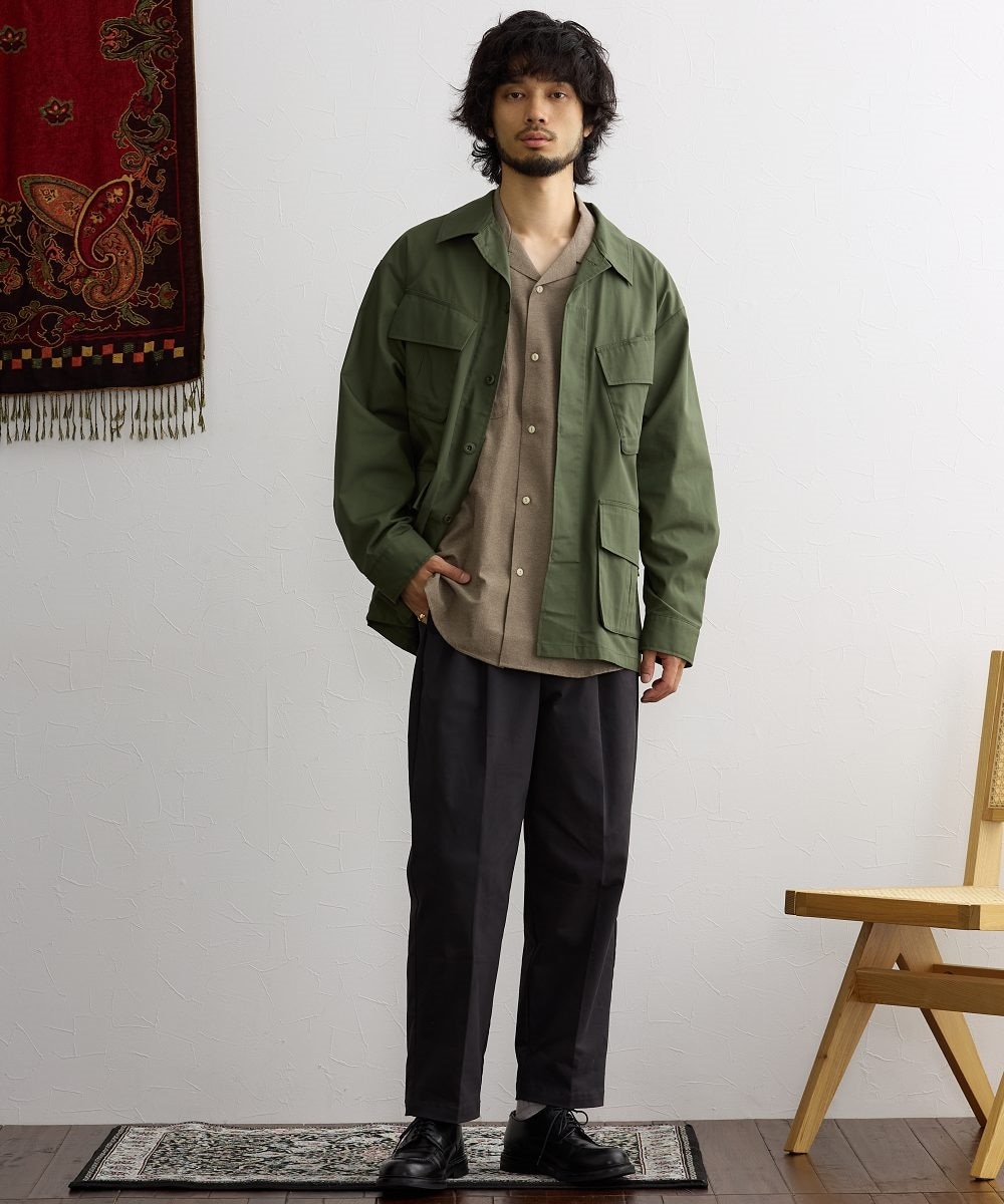オーバーサイズミリタリーシャツジャケット （はっ水） 通販【ニッセン】