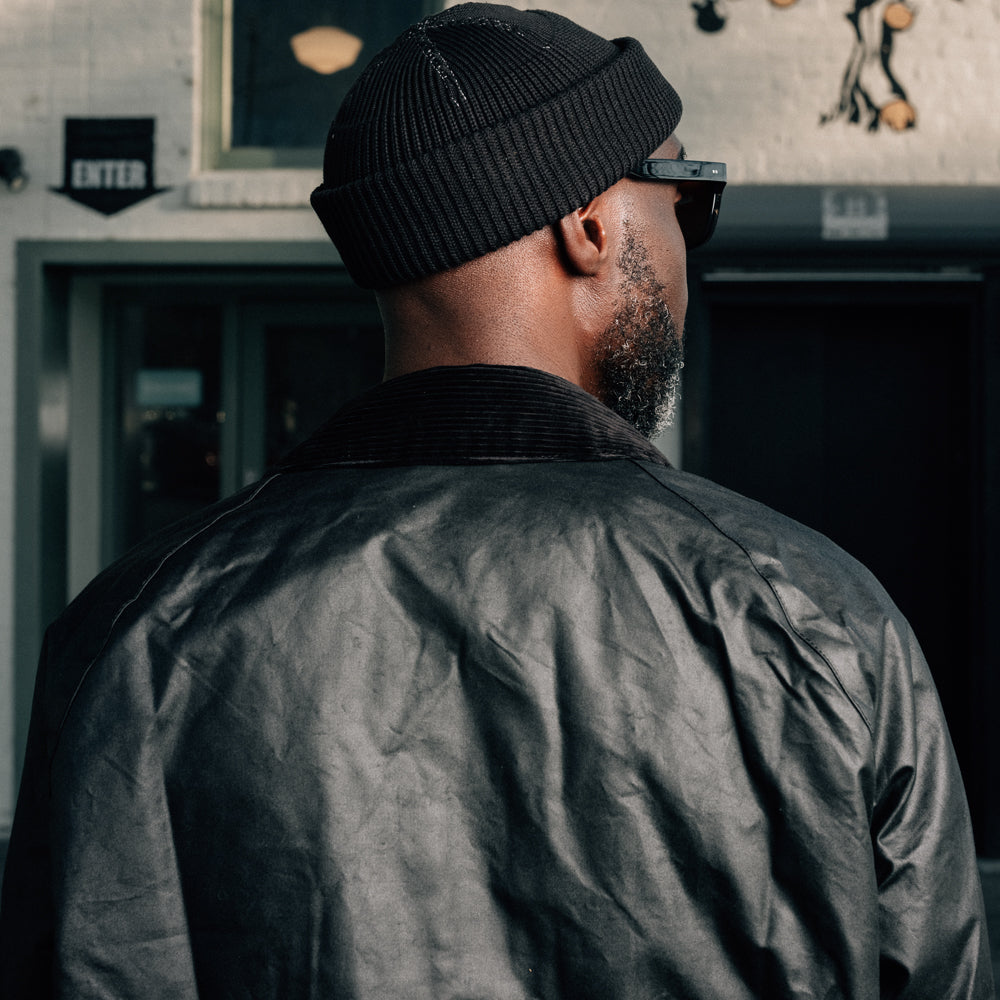 Barbour OS Transport Wax Jacket Classic Black