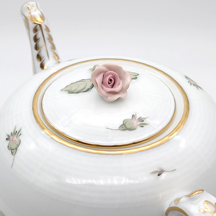 納期:最長1年】ヘレンド ウィーンの薔薇・ゴールド ティーポット800cc