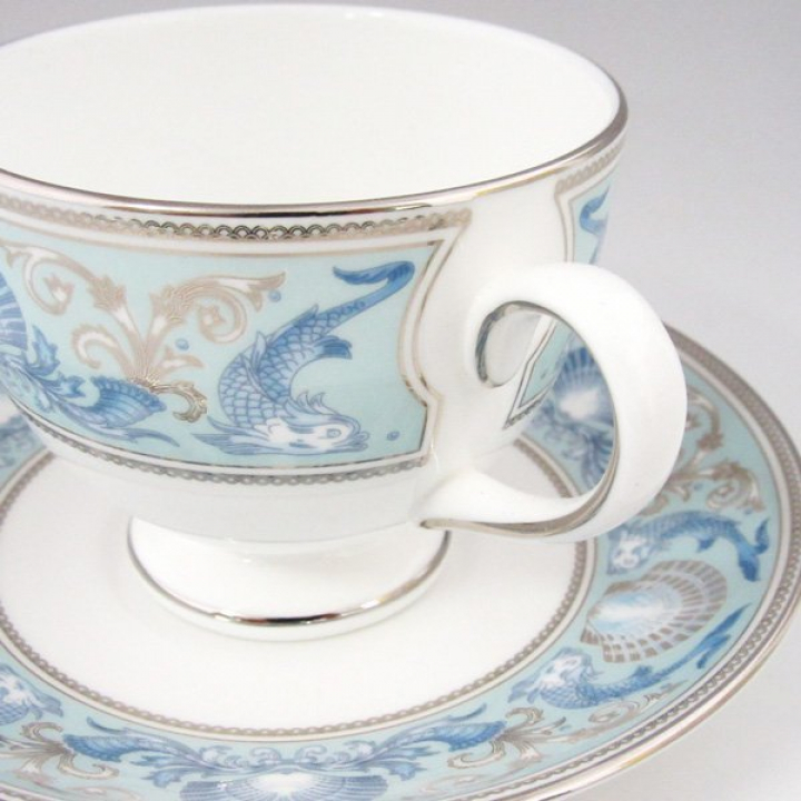ウェッジウッド ドルフィンブルー ティーカップ&ソーサー（珈琲紅茶