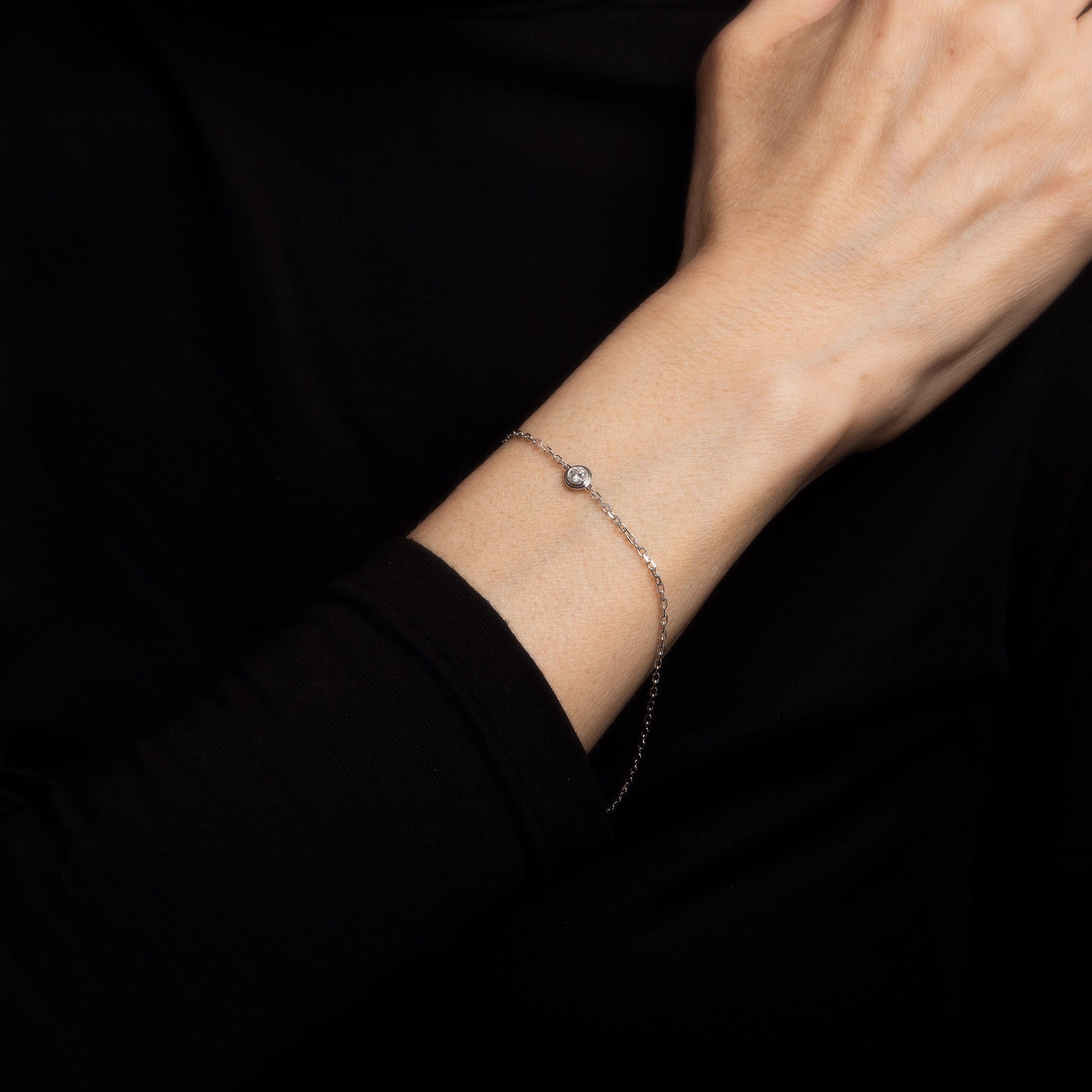 Cartier D'Amour Diamond Bracelet Estate 18k White Gold Small Model