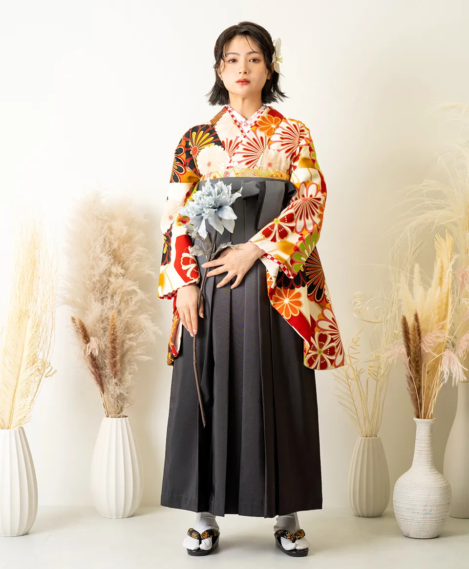 レンタル着物BBB446×袴GRB040 | 【京都さがの館】卒業式袴レンタル