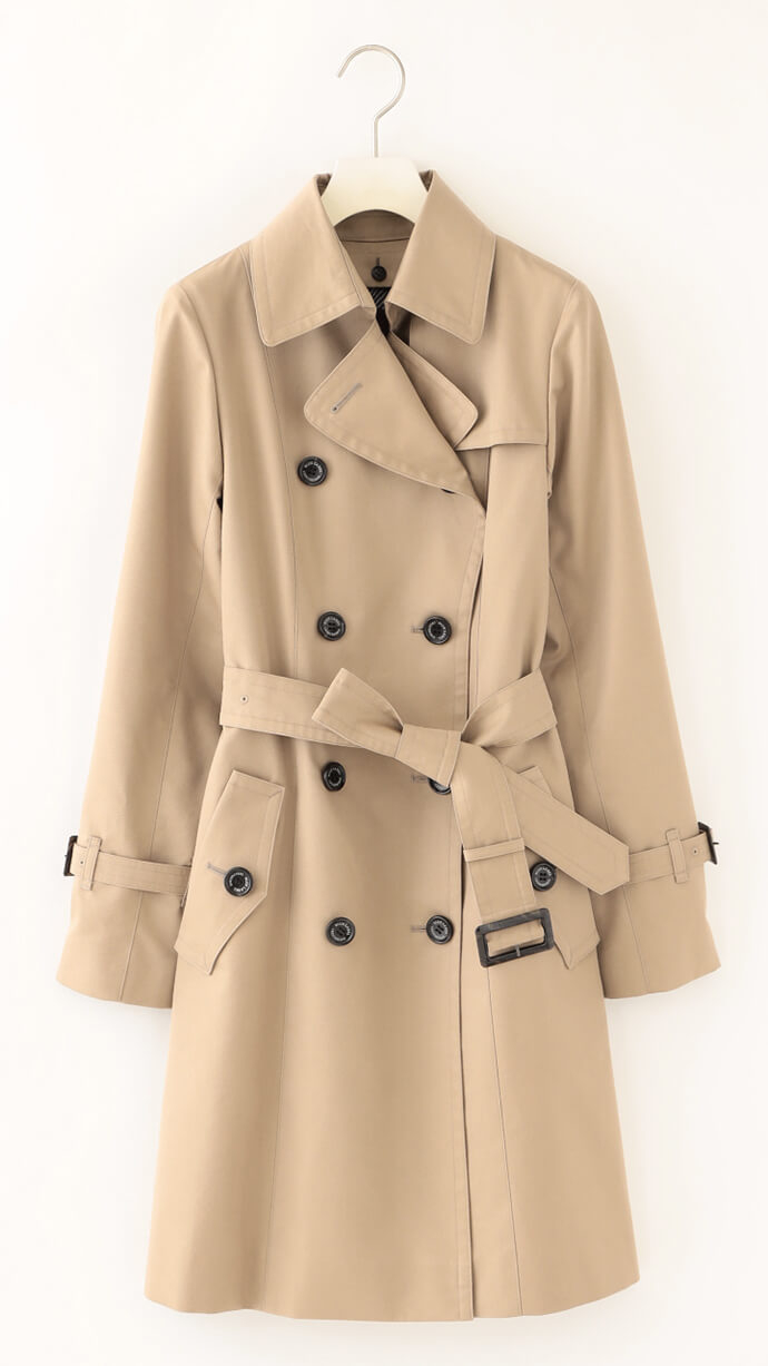 BLUE LABEL CRESTBRIDGE」トレンチコートに環境負荷の低い原材料を使用