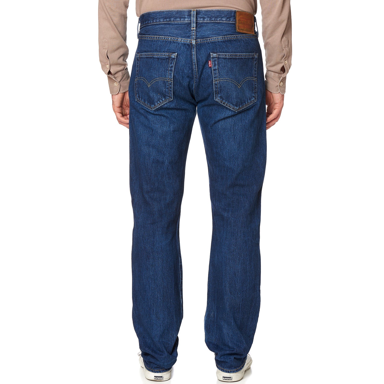 LEVI'S Premium 501 Big E Made in USA Blue Rinse Denim Jeans 36 X 34