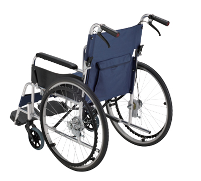非課税】ノーパンクタイヤ 自走式車いすRW-50 背折れタイプ エコノミー