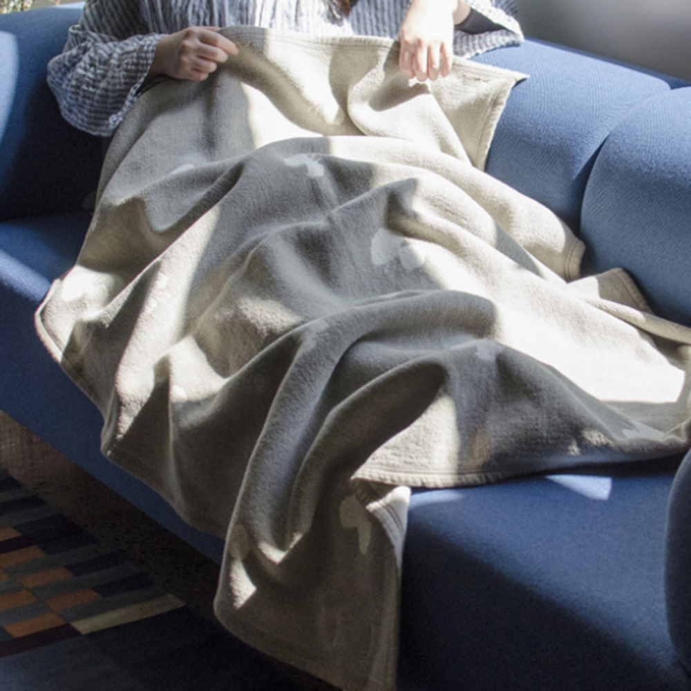 シュニールコットンブランケット ハーフ CHOUCHO 140×90cm / グレー