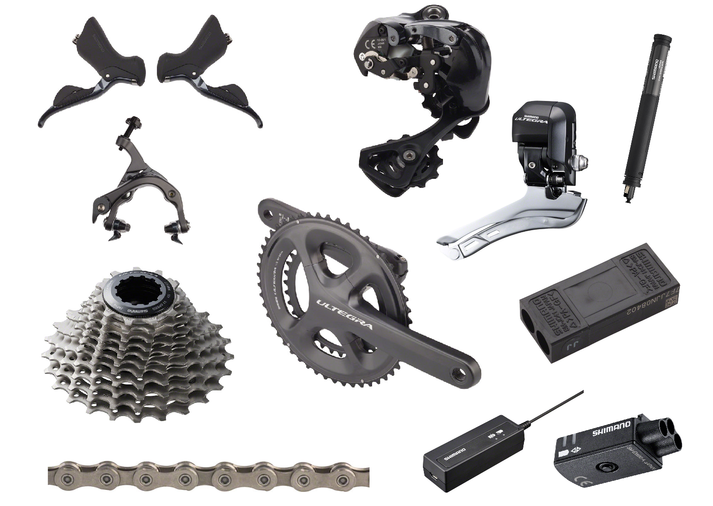 Shimano Ultegra 6870 Di2 170mm Standard Groupset - Brands Cycle