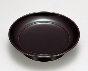 銘々皿お皿-溜塗（ためぬり）椿皿［5枚］ | 越前漆器粂治郎