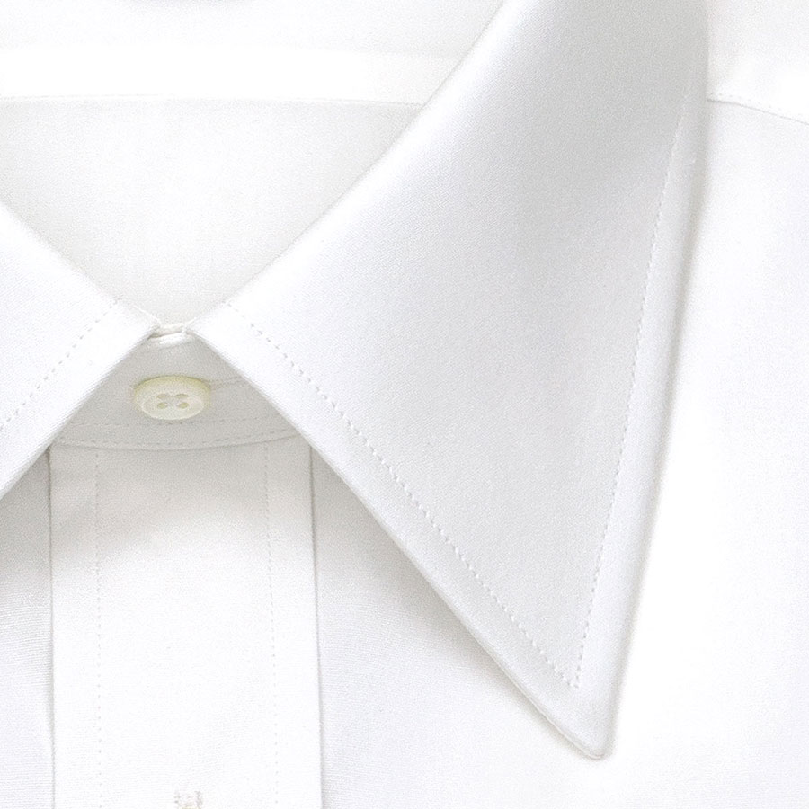 ワイシャツ 無地 ホワイト ブロード LANVIN| CHOYA SHIRT（チョーヤ