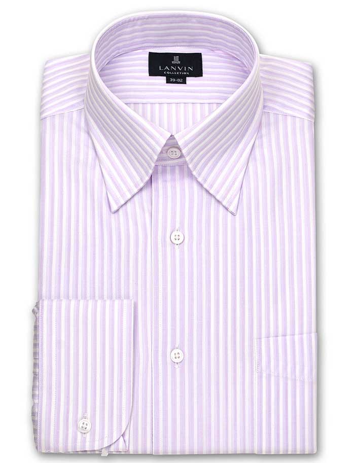 ワイシャツ ストライプ パープル LANVIN| CHOYA SHIRT（チョーヤシャツ