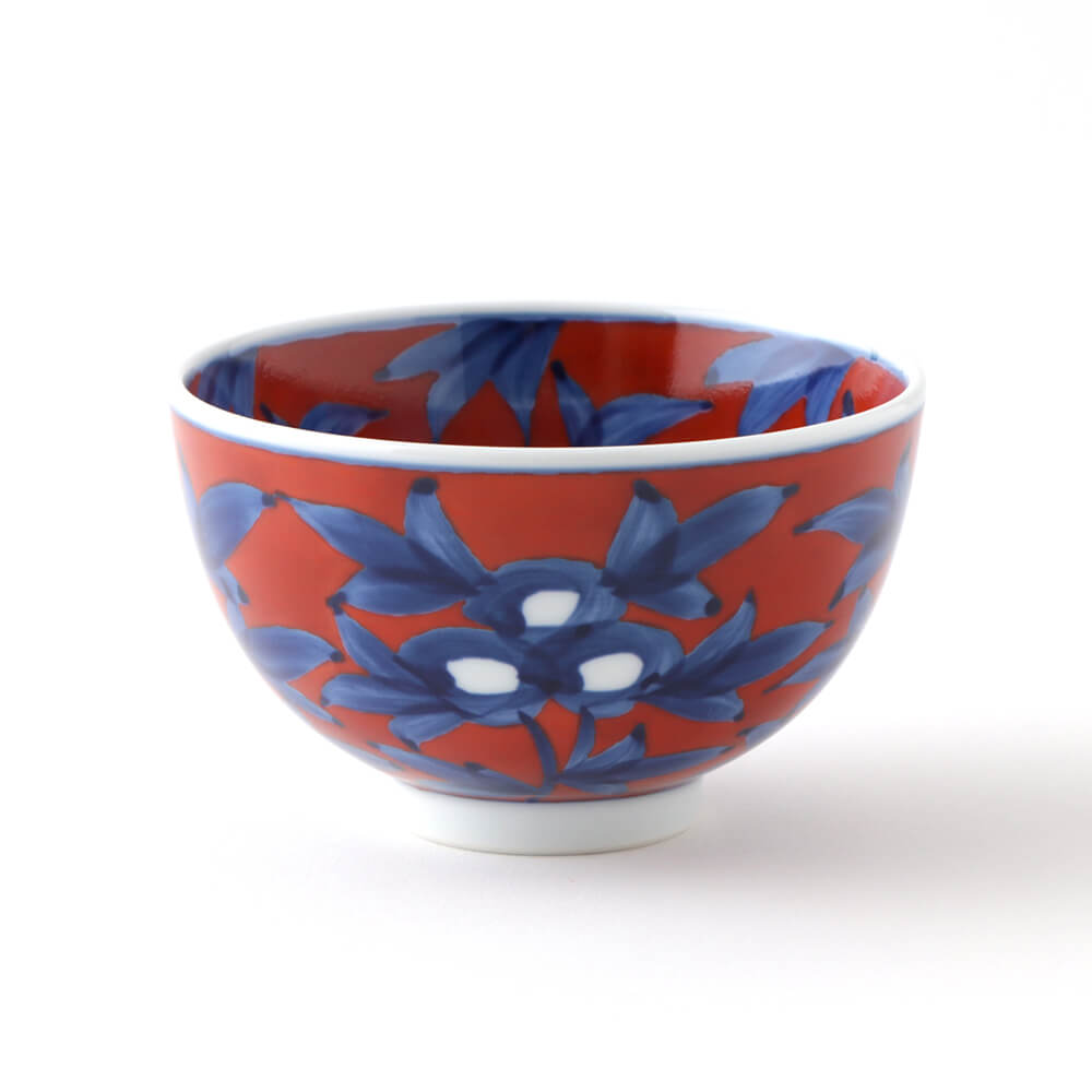 赤濃牡丹絵 飯碗 ｜ 有田焼の源右衛門窯公式オンラインショップ