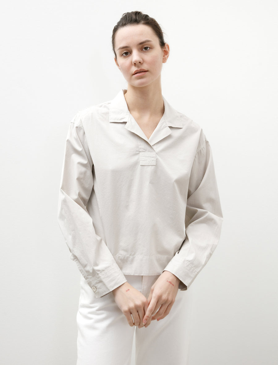 Margaret Howell MHL Kit Shirt Compact Cotton Poplin Putty – Neighbour