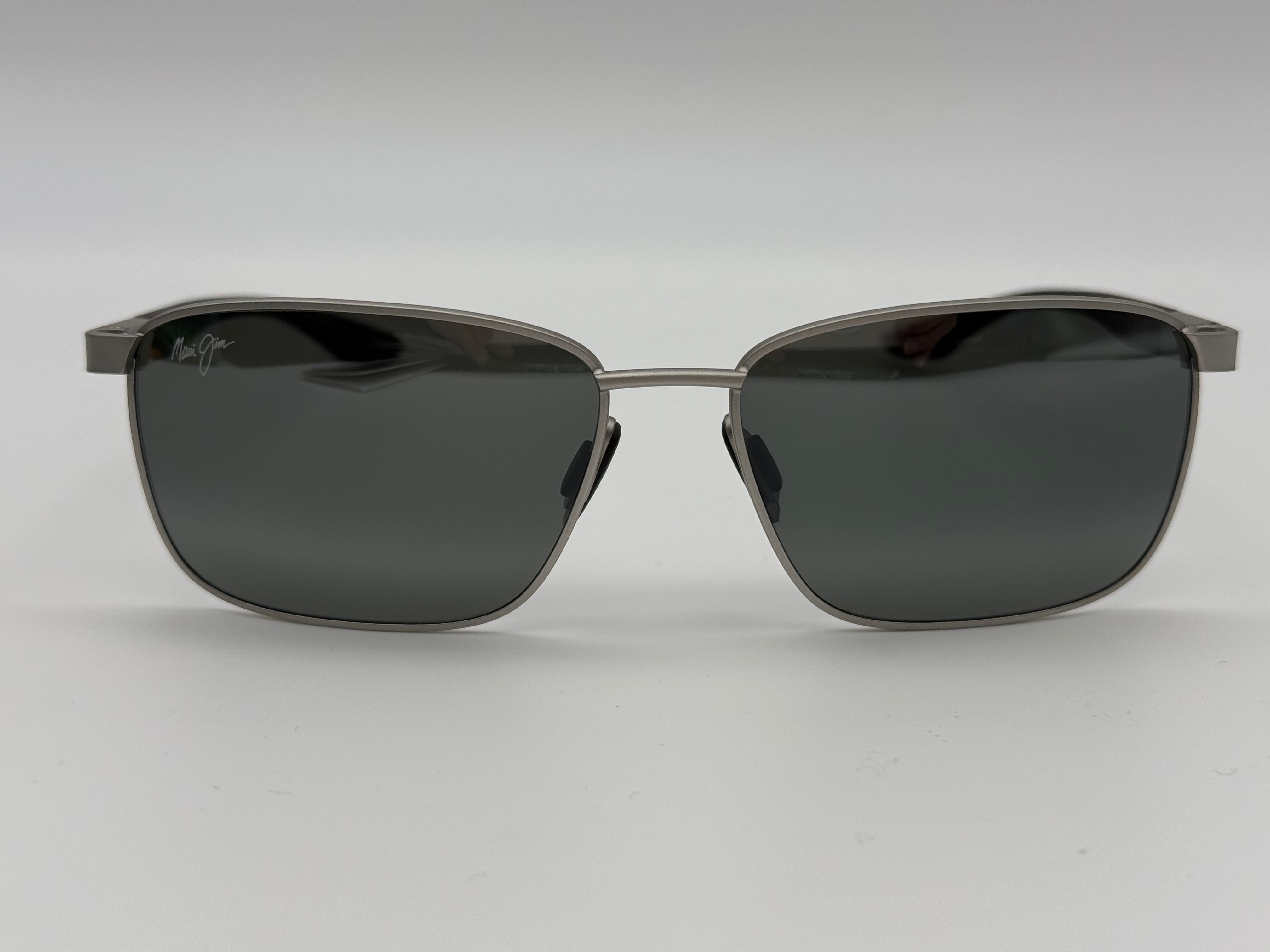 NEW Maui Jim KAALA 58mm Silver Brushed, Gray ST Glass Lens