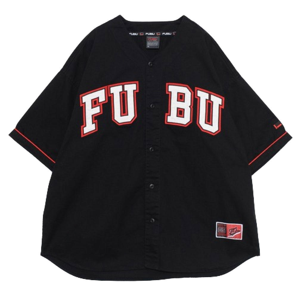 正規取扱店】 FUBU (フブ) Classic Logo Baseball Jersey Game Shirt