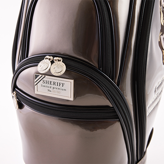 SHERIFF/シェリフ ゴルフ エナメルキャディバッグ【アッシュグレー