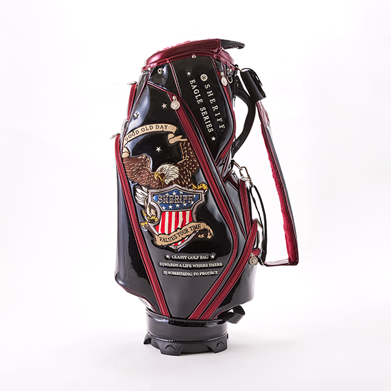 SFE-002CB.ブラック×レッド（エナメル） – キャディバッグ・ゴルフ