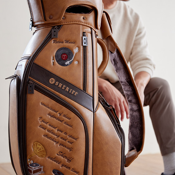 SMU-003CB.キャメル（合成皮革） – キャディバッグ・ゴルフバッグ