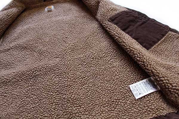 メキシコ製 carharttカーハート モックネック シェルパラインド サンド