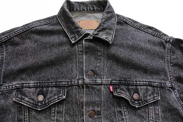 80s USA製 Levi'sリーバイス 70507 先染め ブラック デニムジャケット
