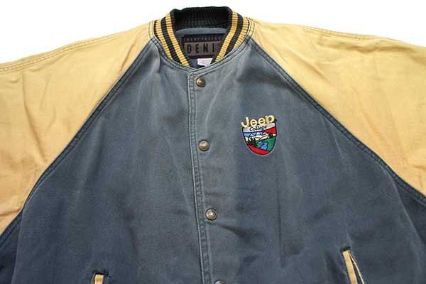 90s カナダ製 international DENIM Jeep College 刺繍 ツートン