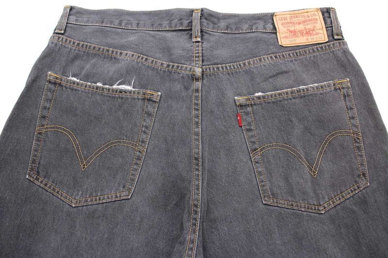 00s Levi'sリーバイス 569 先染め ブラック デニムパンツ フェード w36