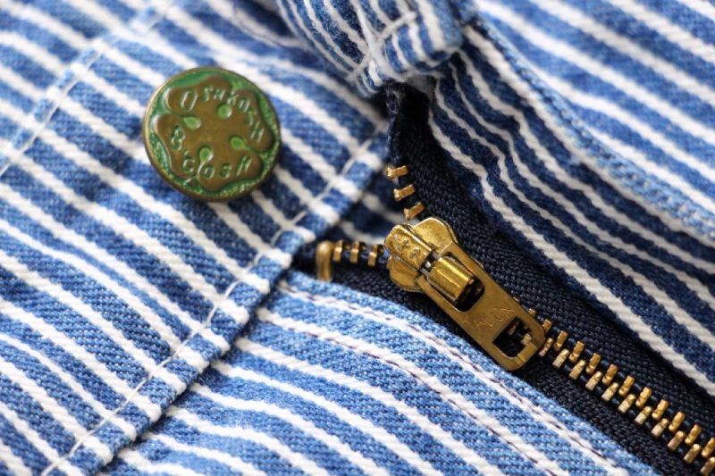 90s USA製 OSHKOSH B'GOSH ヒッコリー ストライプ コットン ペインター