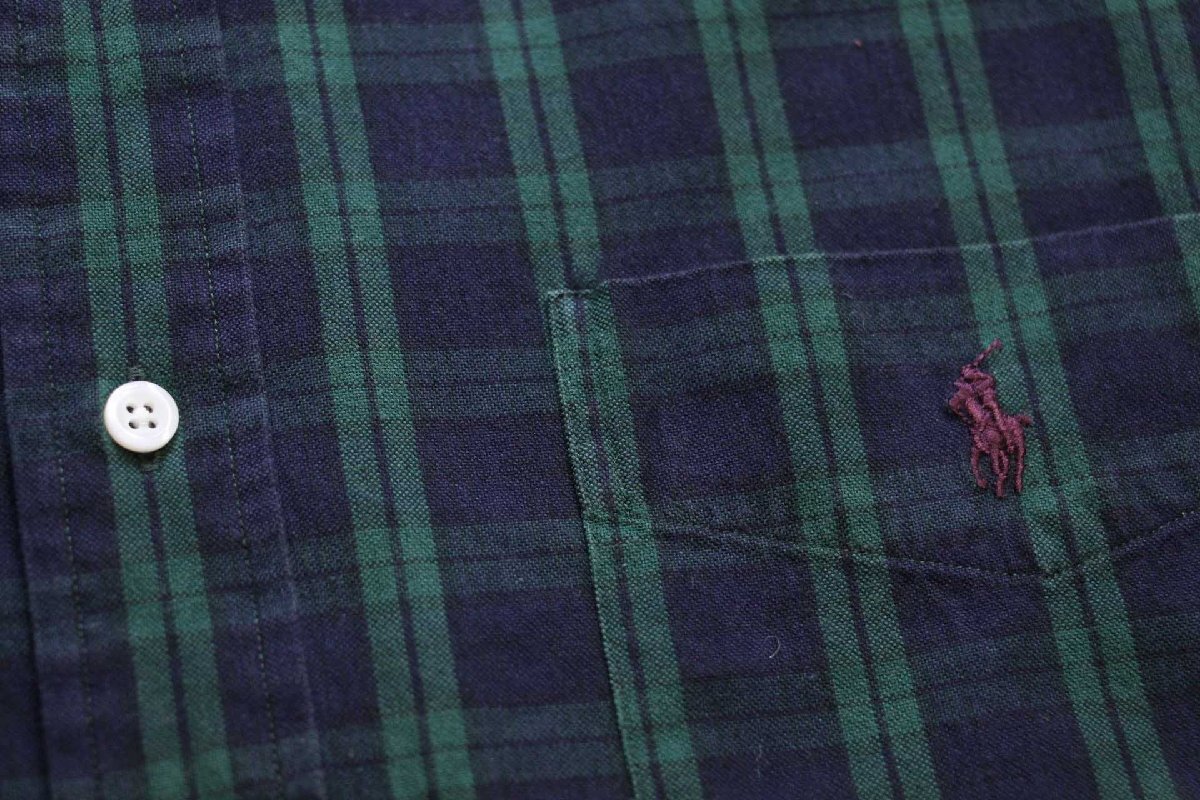 00s ラルフローレン BIG SHIRT ブラックウォッチ タータンチェック
