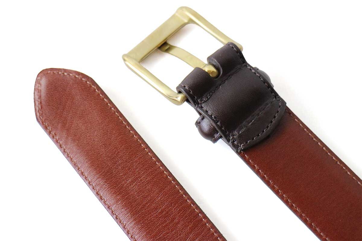 COACHコーチ バーニッシュド カウハイド レザーベルト ブラウン 42