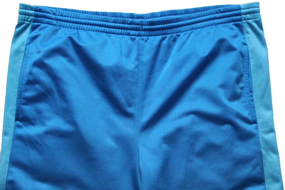 90s NIKEナイキ INTERNATIONAL トラックパンツ 青×水色 M☆ジャージ