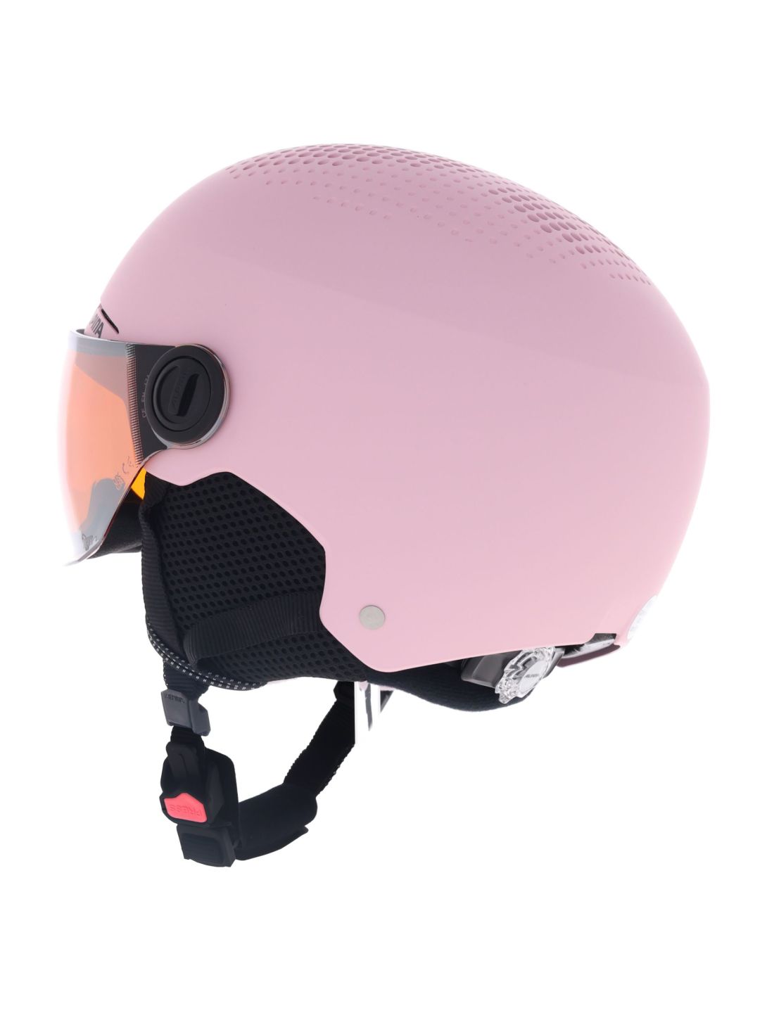 Alpina, Zupo Visor Q-Lite ski helmet with visor kids Rose Matt