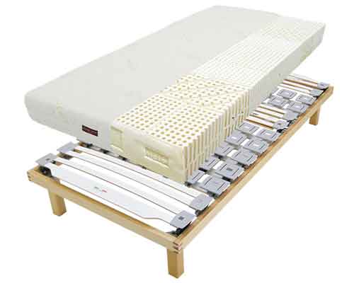 ウッドスプリングベッドXPoint/Na（フラット）とラテックスマットレス