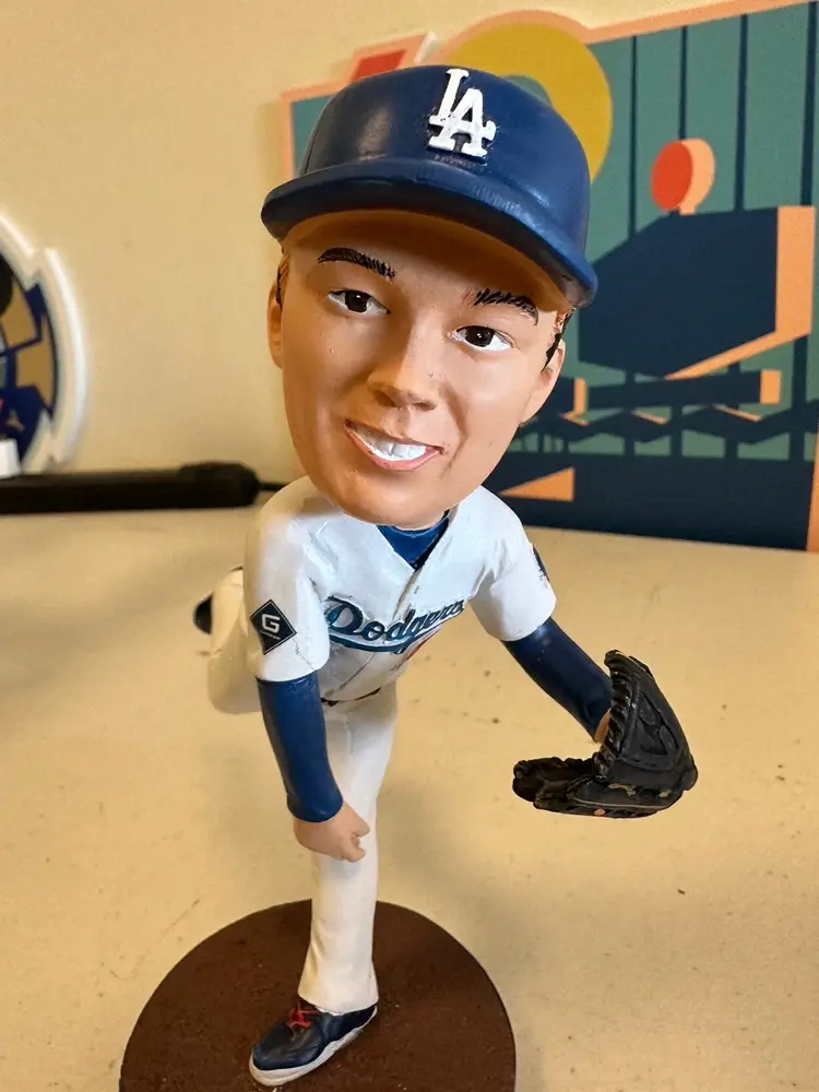 ベ*ュ様 ドジャース山本由伸ボブルヘッド人形 ドジャース山本由伸