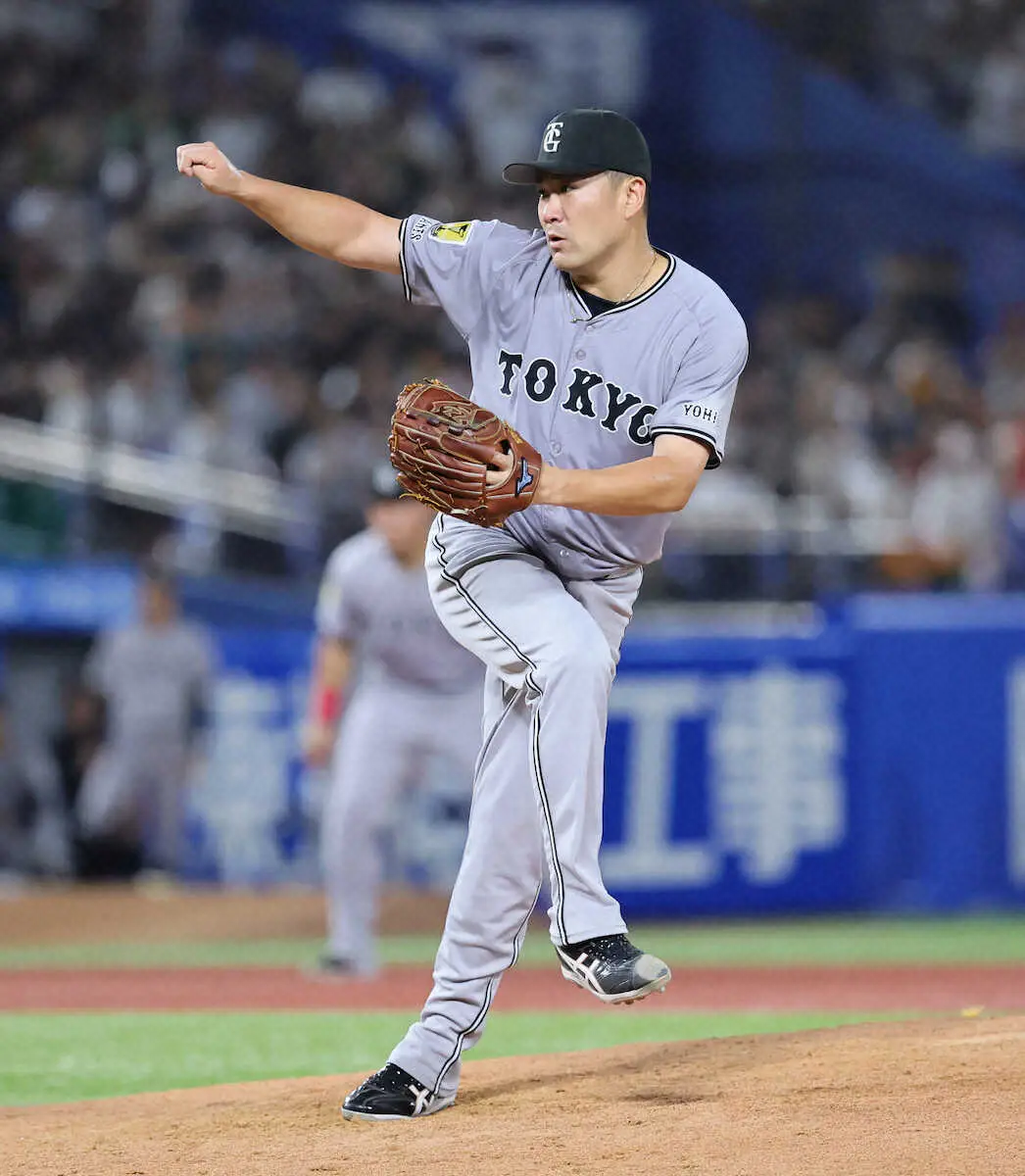 ヤ・巨＞力投する田中将（撮影・尾崎 有希） - スポニチ Sponichi