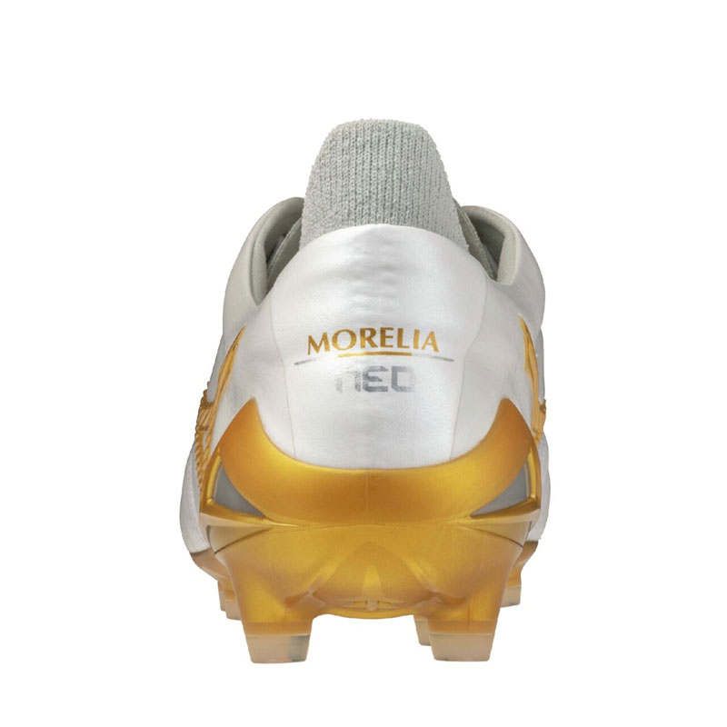 ミズノ モレリア NEO 4 JAPAN ホワイト ゴールド サッカー スパイク 土