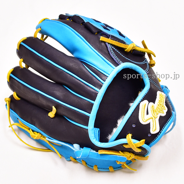 完売御礼 久保田スラッガー 軟式用 オーダー 内野手用 L7S W34 水色×KS